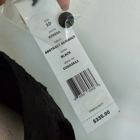 Theory "Keresa" Black Abstract Burnout Dress - Picture 11 of 12